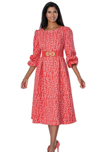 Dresses by Nubiano 100901C-Coral