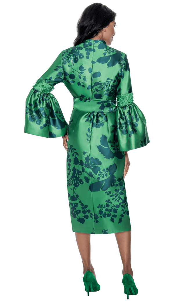 Church Dress By Nubiano 100031C-Emerald - Church Suits For Less