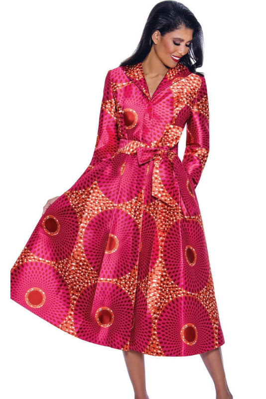 Church Dress By Nubiano 12321C-Multi - Church Suits For Less