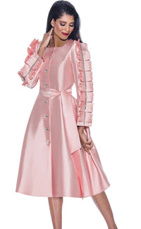 Church Dress By Nubiano 12381 - Pink - Church Suits For Less