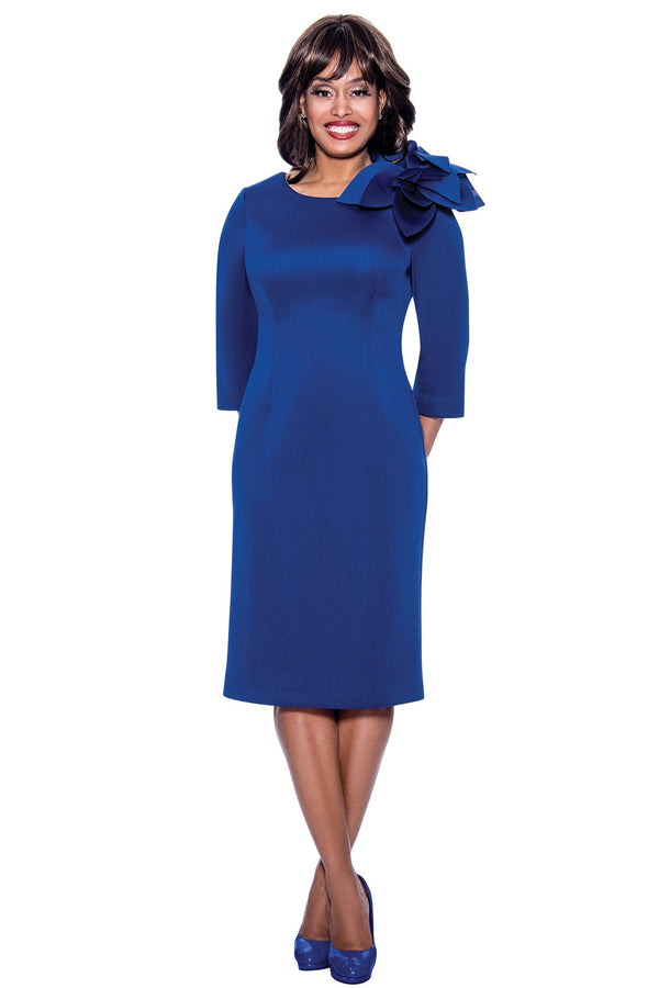 Dress By Nubiano 1441-Royal Blue - Church Suits For Less