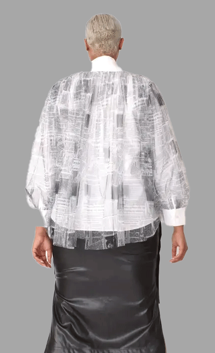 For Her Women Top 81922C-Newsprint