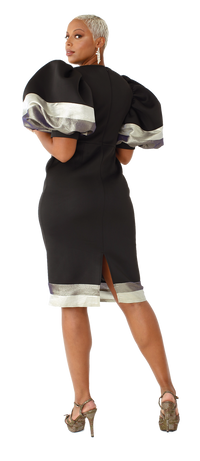 For Her Women Dress 82141C-Black - Church Suits For Less