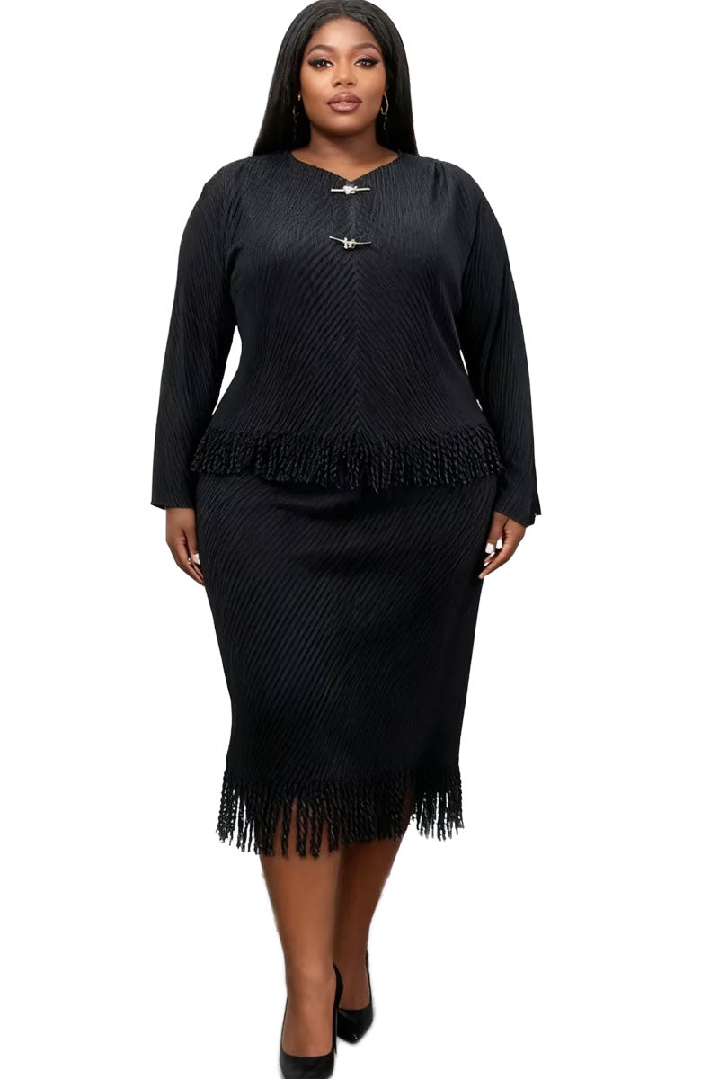 For Her Women Skirt Suit 83019-Black