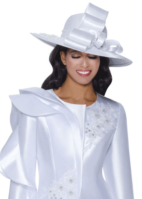 GMI Church Hat 400852-White - Church Suits For Less