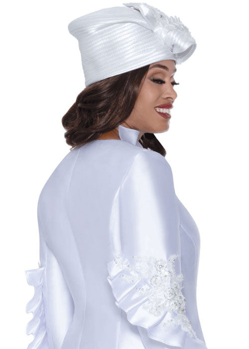 GMI Church Hat 400862-White - Church Suits For Less