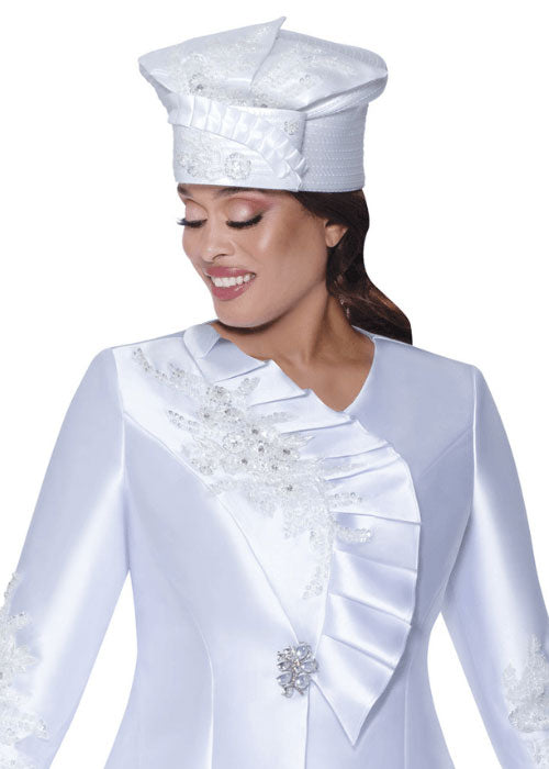 GMI Church Hat 400862-White - Church Suits For Less