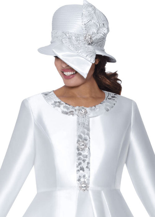 GMI Church Hat 400912-White - Church Suits For Less