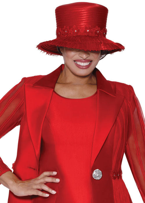 GMI Church Hat 400943-Red - Church Suits For Less