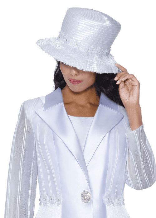 GMI Church Hat 400943-White - Church Suits For Less