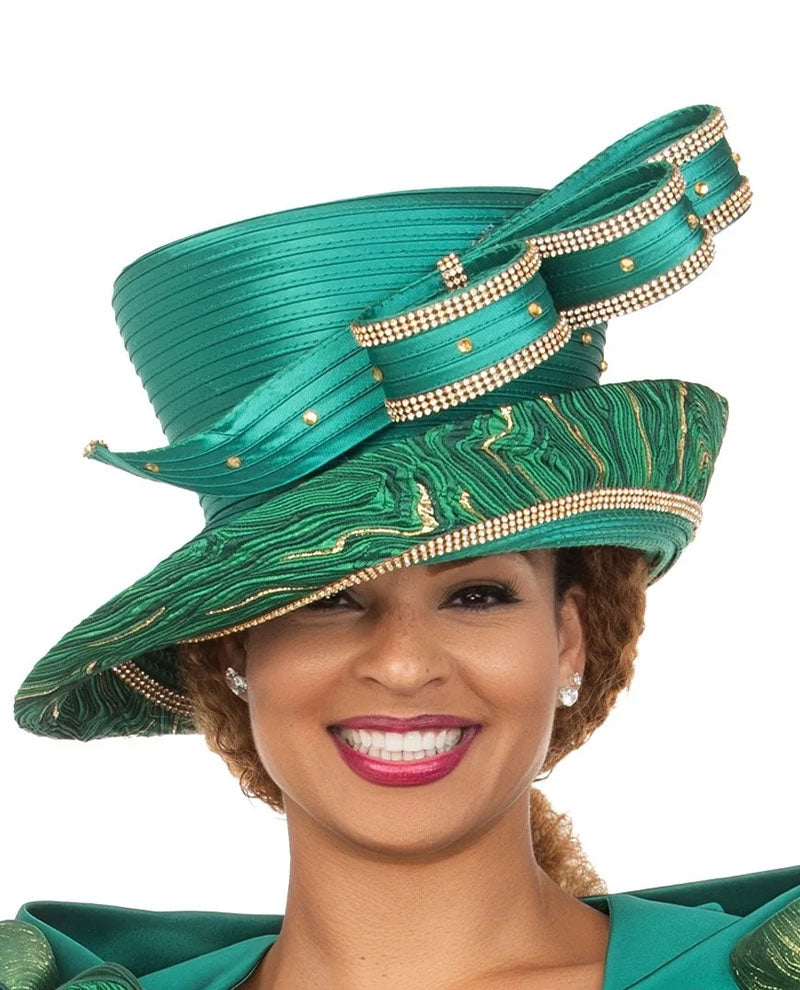 Giovanna Church Hat G1339-Emerald