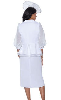 GMI Church Suit 400503-White - Church Suits For Less