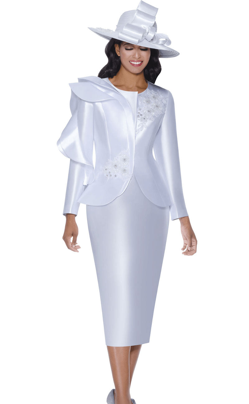 GMI Church Suit 400852-White - Church Suits For Less