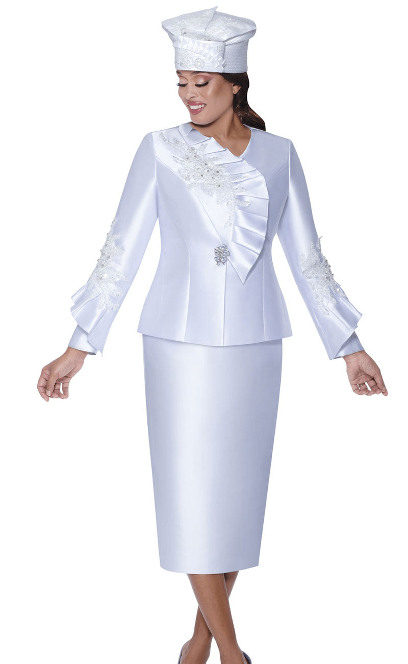 GMI Church Suit 400862-White - Church Suits For Less