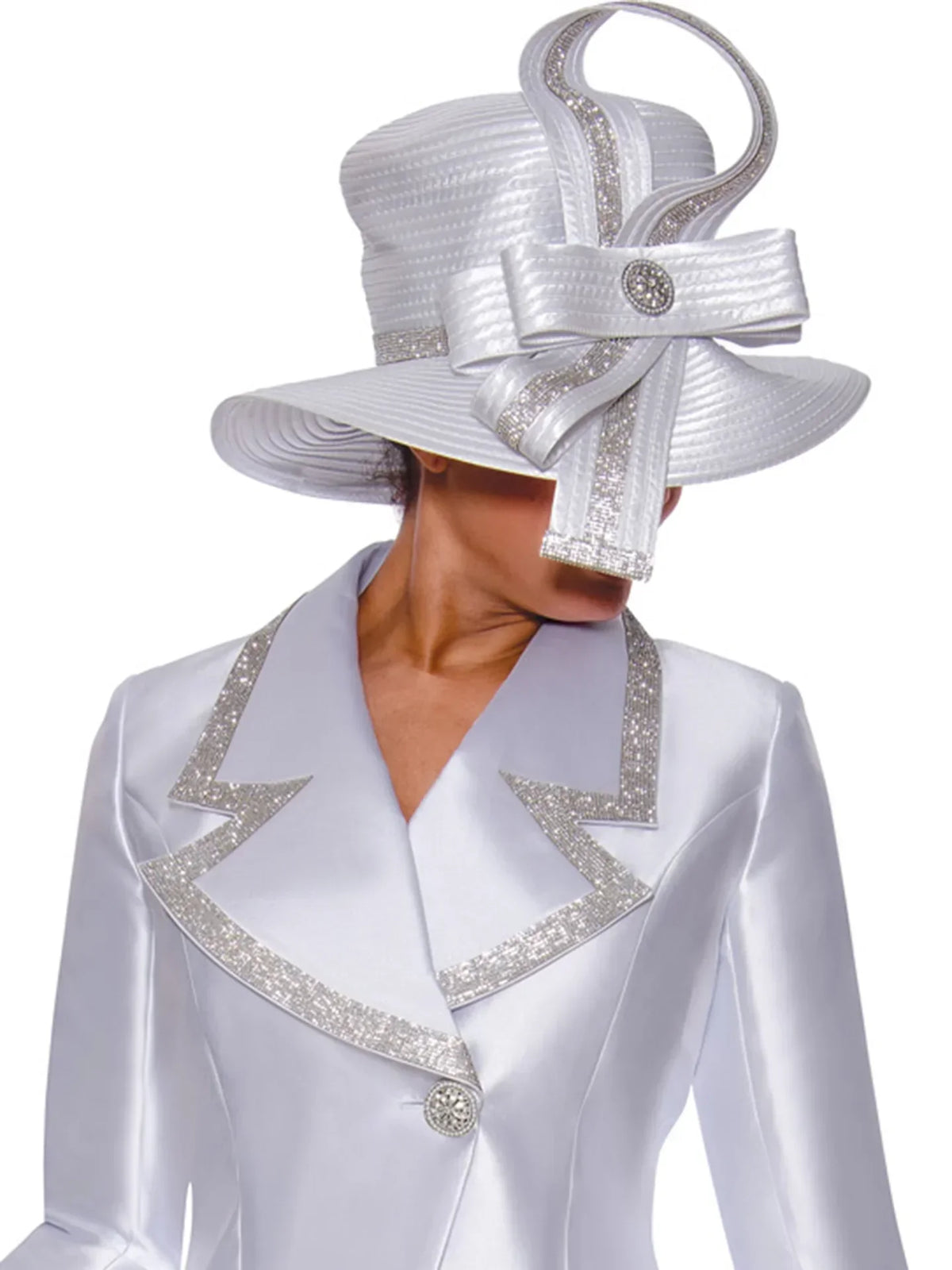 GMI Church Hat 9872-White - Church Suits For Less