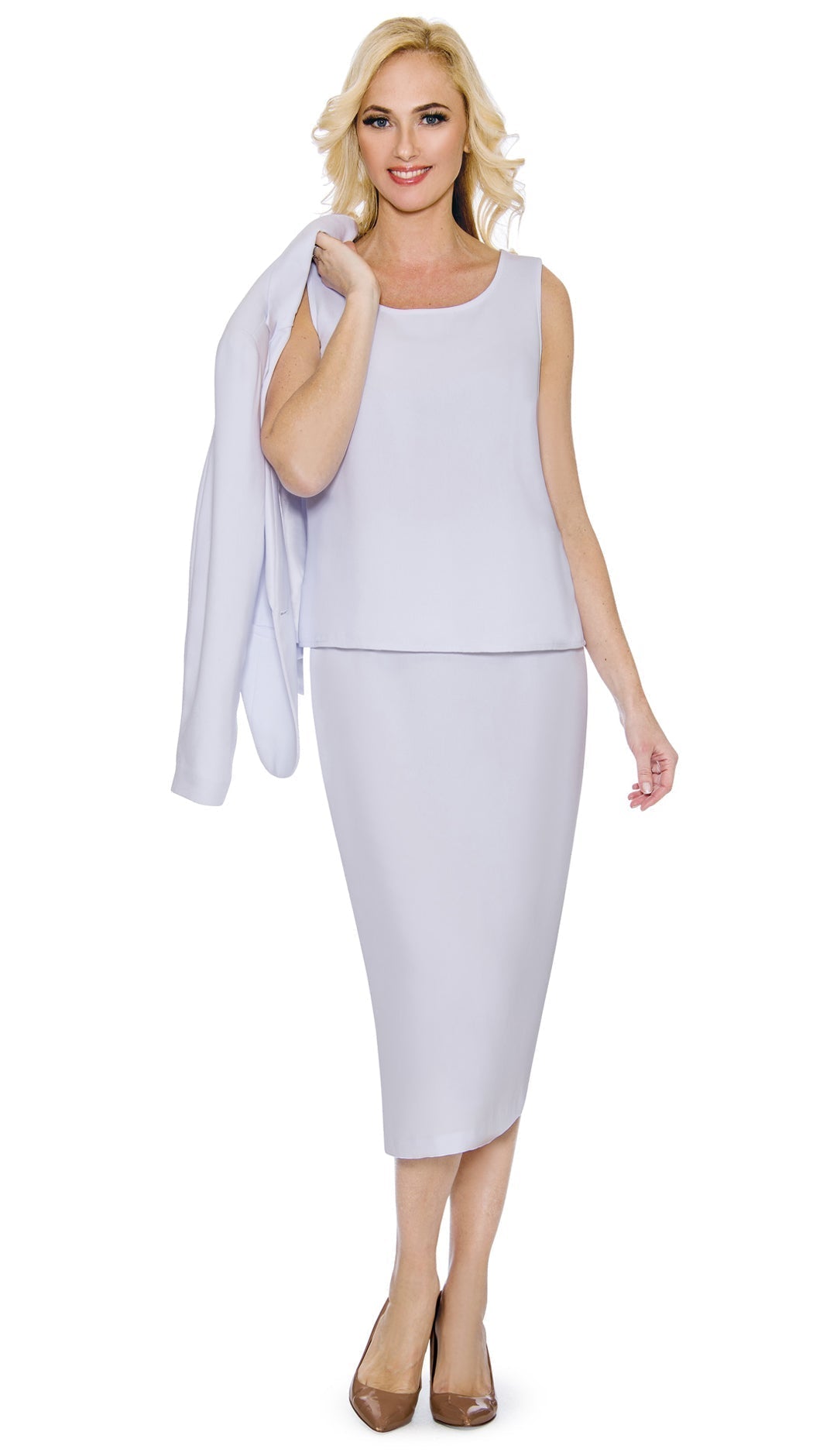Giovanna Usher Suit 0707-White - Church Suits For Less