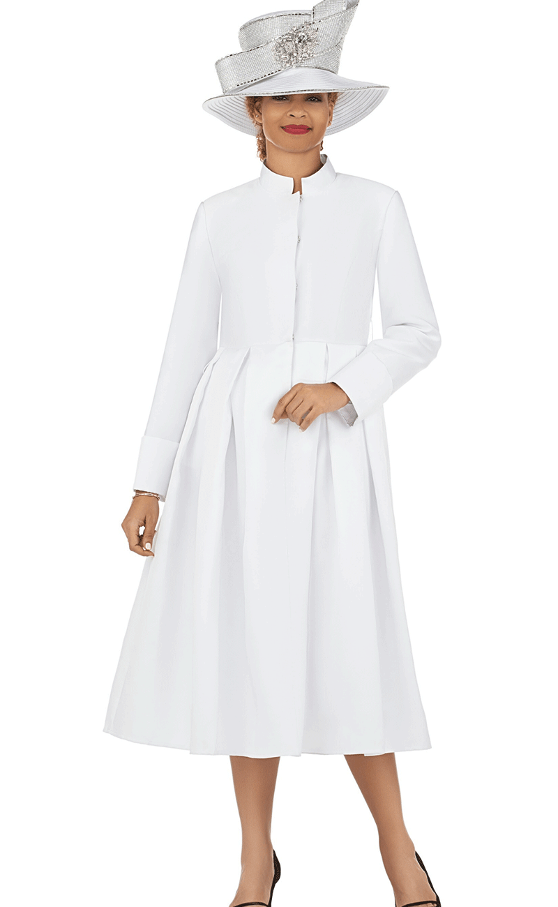 Giovanna Church Dress D1516-White - Church Suits For Less
