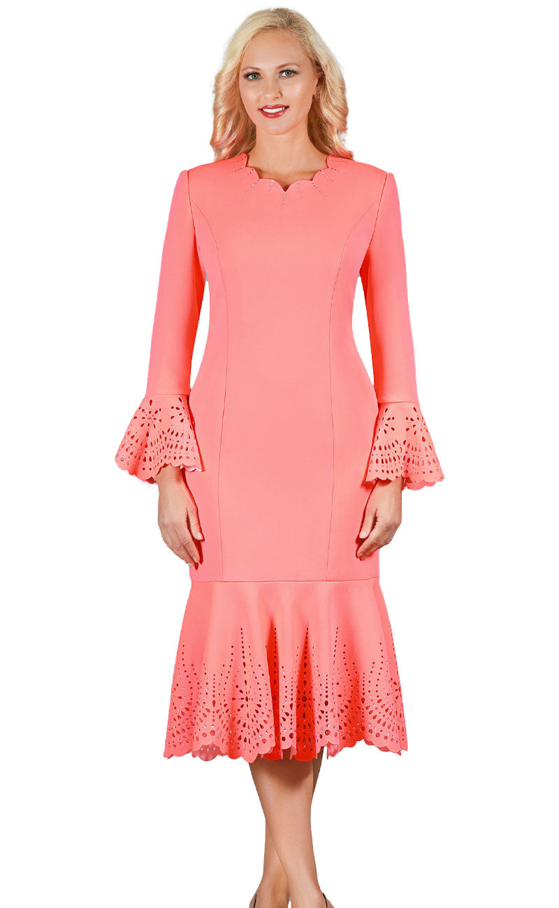 Giovanna Dress D1680-Hot Pink - Church Suits For Less