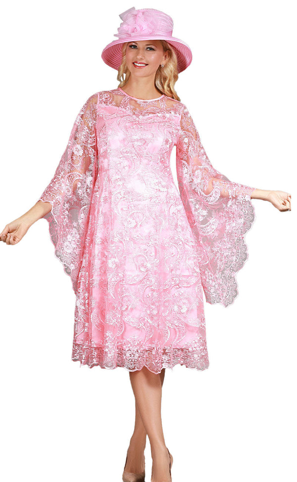 Giovanna Dress D1684-Pink - Church Suits For Less