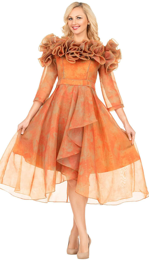 orange church dresses for women Giovanna Church Suit G1181-Orange, Orange / 24W