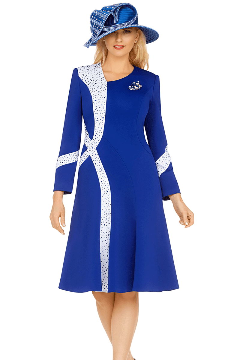 Giovanna Church Dress D1686C-Royal