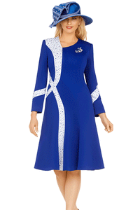 Giovanna Church Dress D1686C-Royal