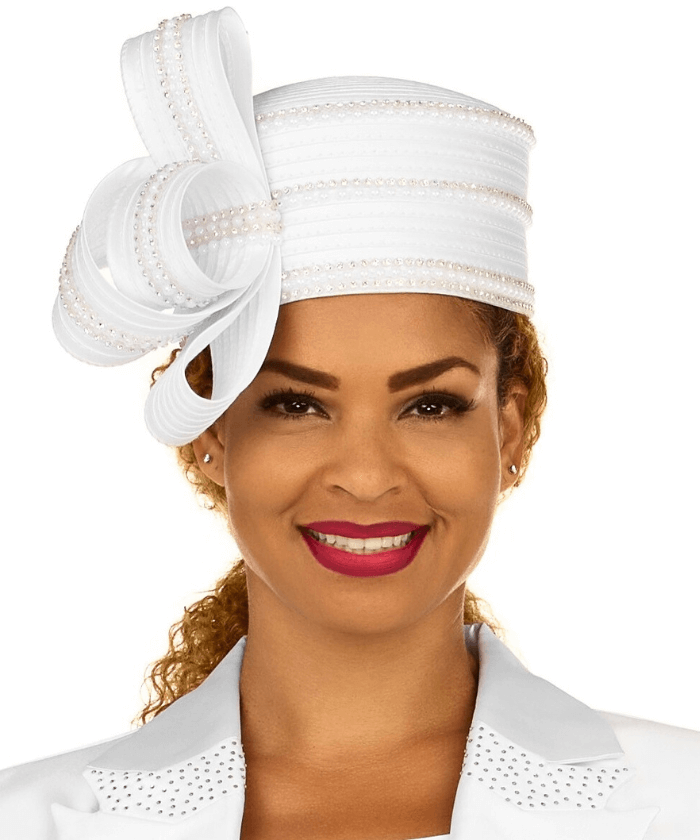 Giovanna Church Hat H0977-White