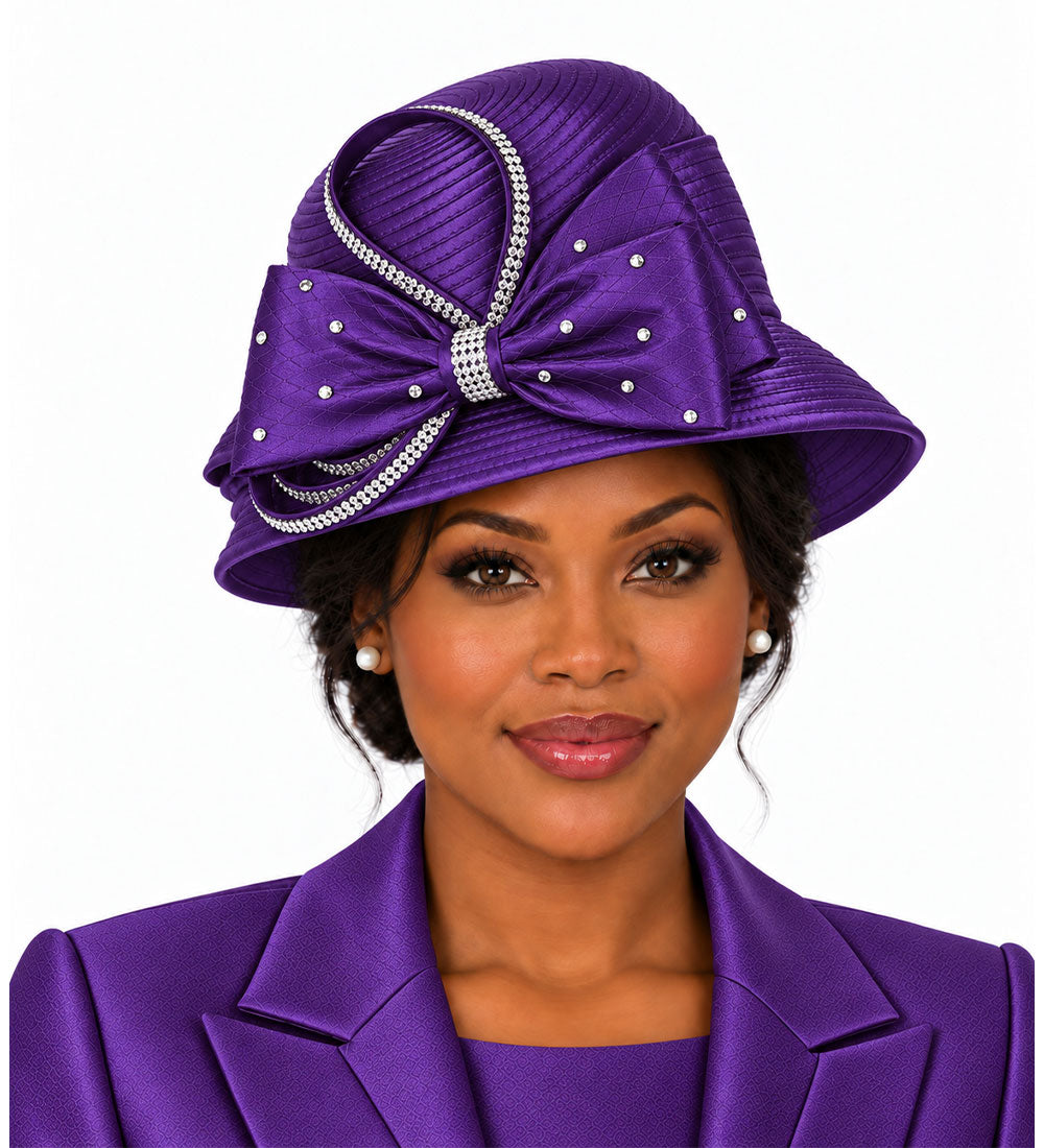 Giovanna Church Hat HR1062-Purple