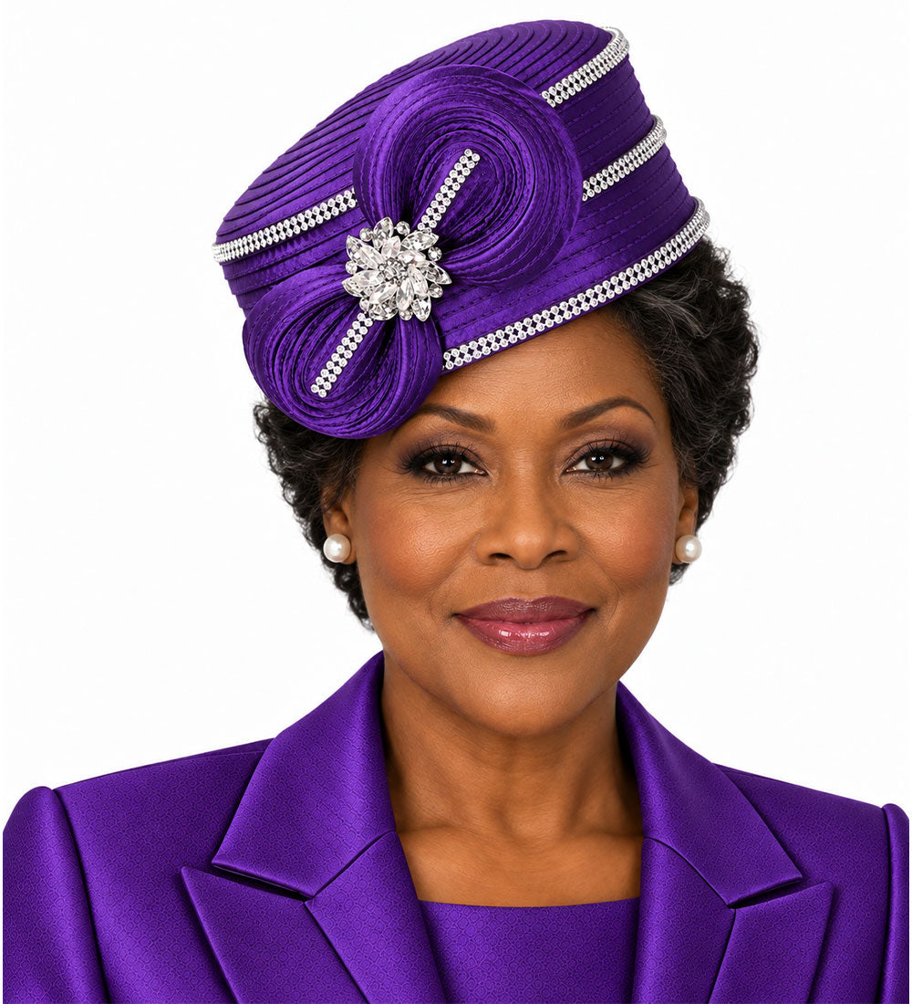 Giovanna Church Hat HR1063-Purple