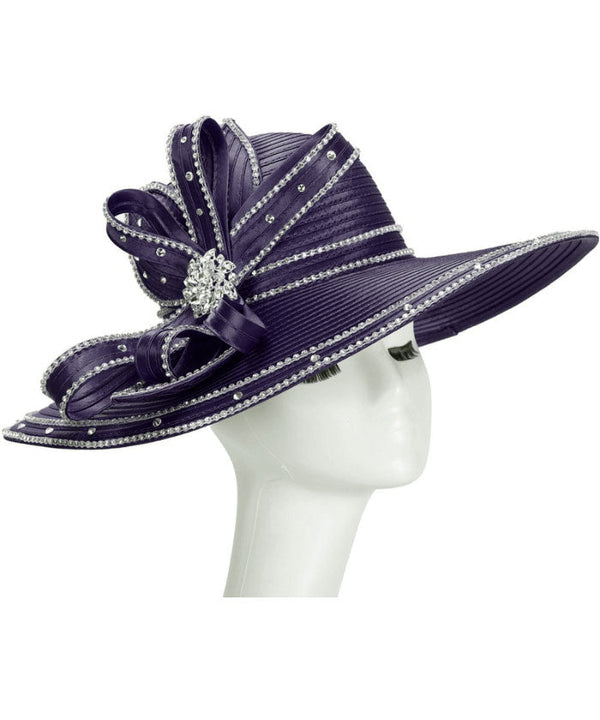 Giovanna Church Hat HR1072-Navy - Church Suits For Less