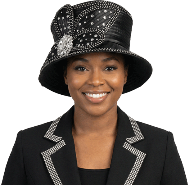 Giovanna Church Hat HR22132-Black