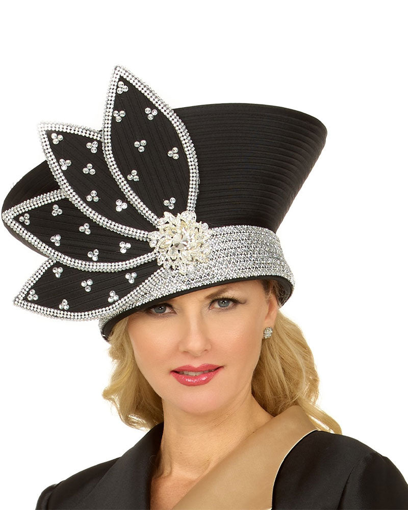 Giovanna Church Hat HR22167-Black