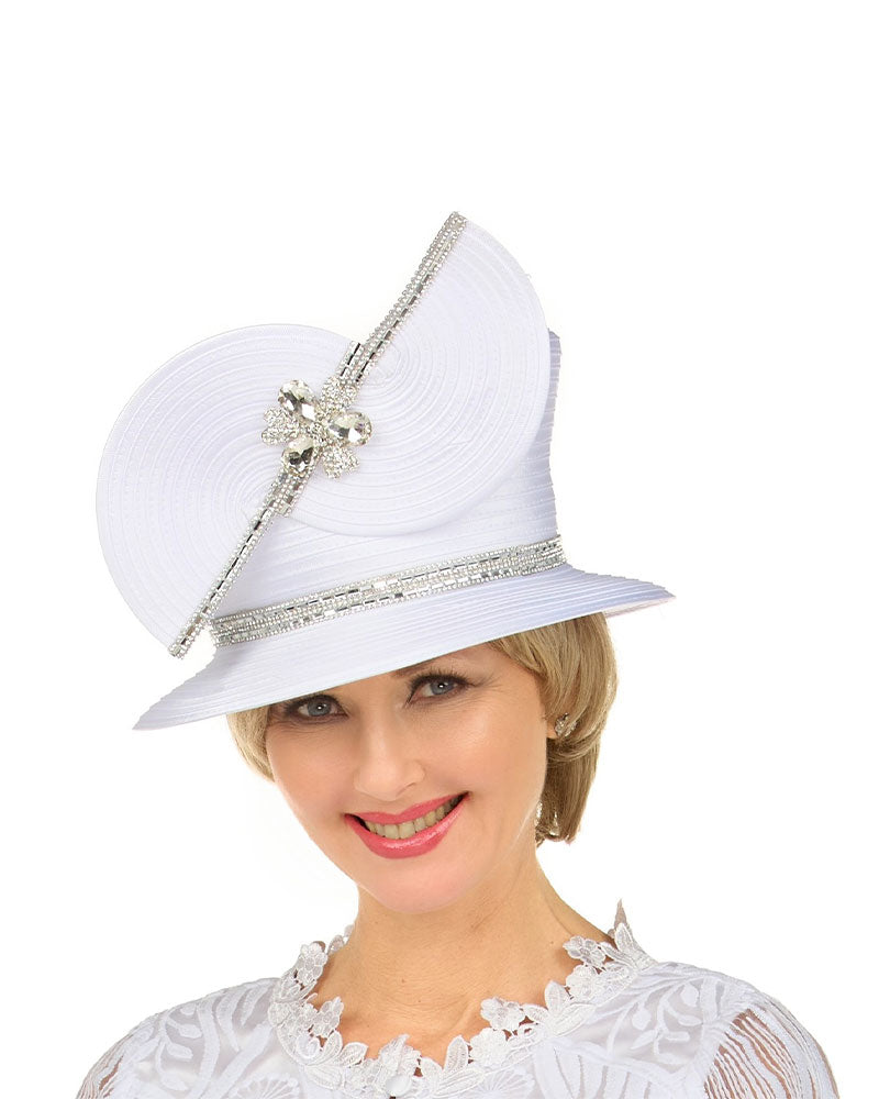 Giovanna Church Hat HR22168-White