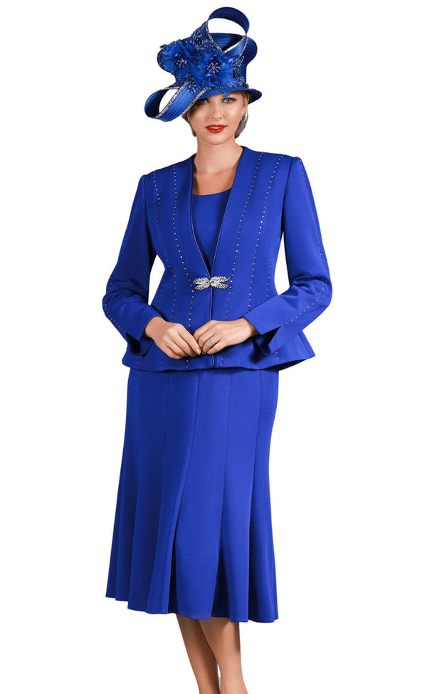 Giovanna Church Suit G1225-Royal - Church Suits For Less