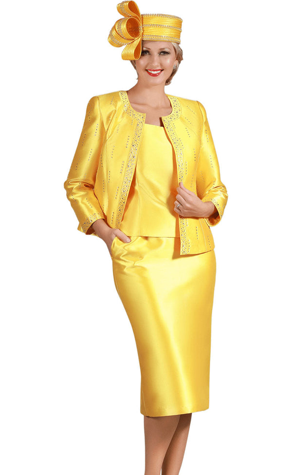 Giovanna Church Suit G1227-Mustard - Church Suits For Less