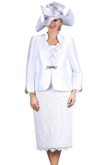 Giovanna Church Suit G1229-White - Church Suits For Less