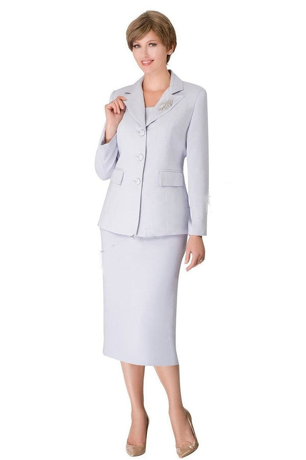 Giovanna Usher Suit 0655C-Silver - Church Suits For Less