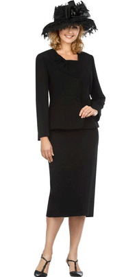 Giovanna Church Suit S0653C-Black
