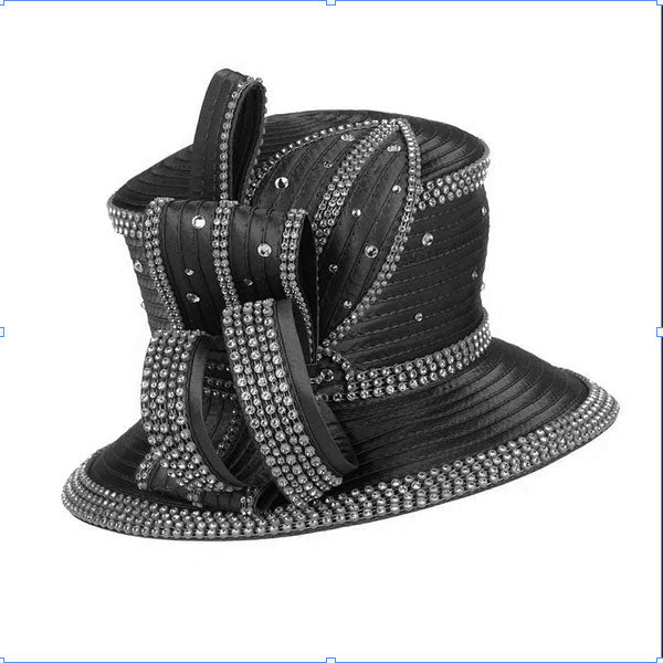 Giovanna Church Hat HR22131-Black