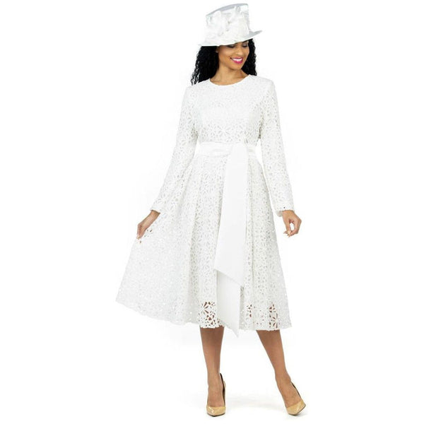 Giovanna Church Dress D1556C-Off-White - Church Suits For Less