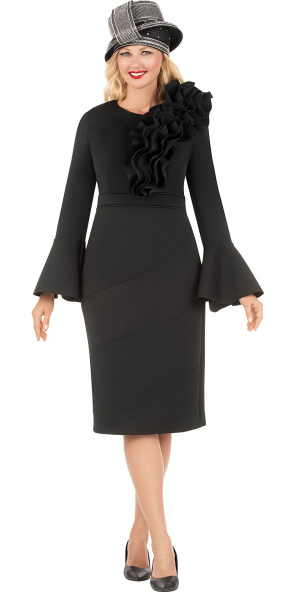 Giovanna Dress DP2401-Black - Church Suits For Less