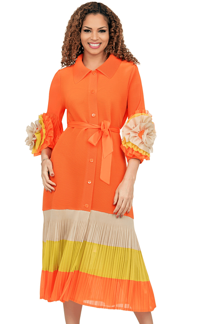Giovanna Church Dress DP2439C-Orange