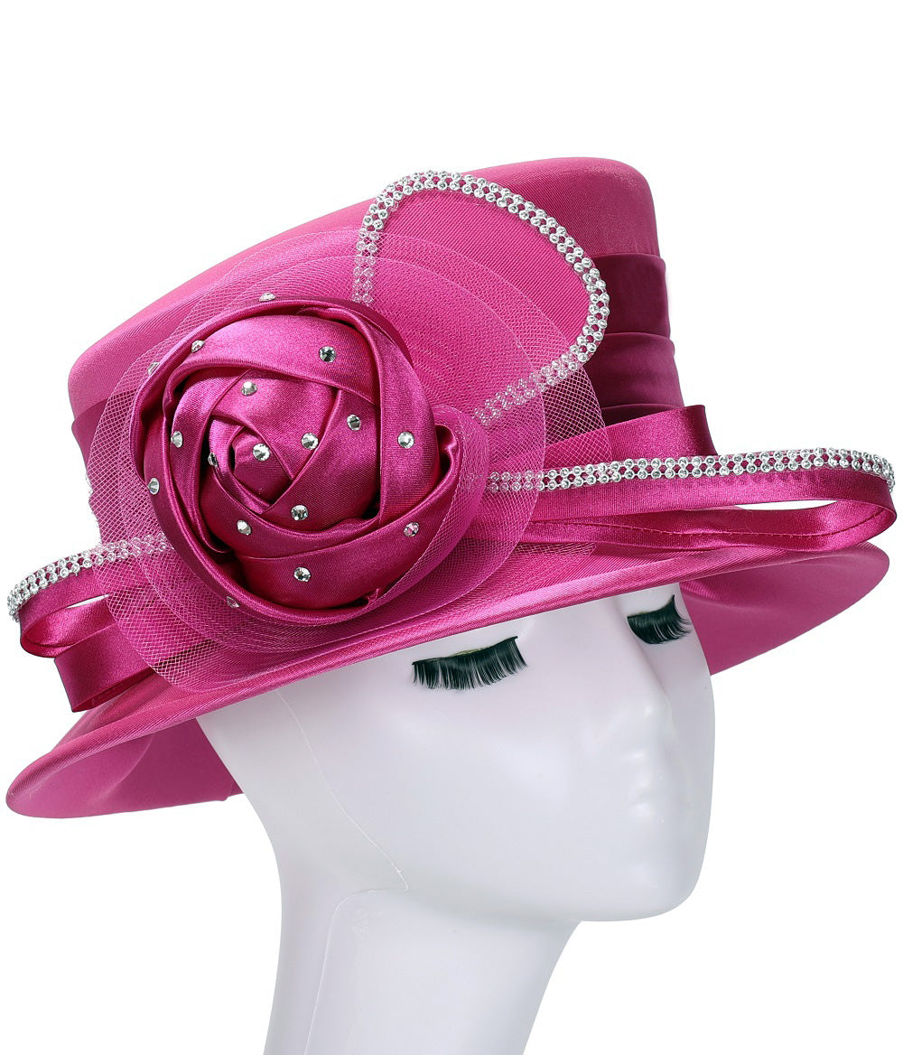 Giovanna Church Hat HG1060E-Fuchsia - Church Suits For Less