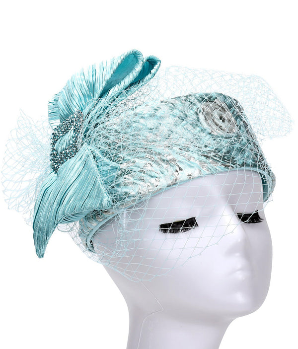 Giovanna Church Hat HG1132-Seafoam - Church Suits For Less