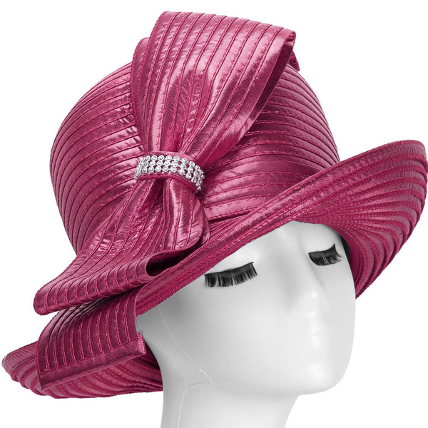 Giovanna Church Hat HM1015-Fuchsia - Church Suits For Less