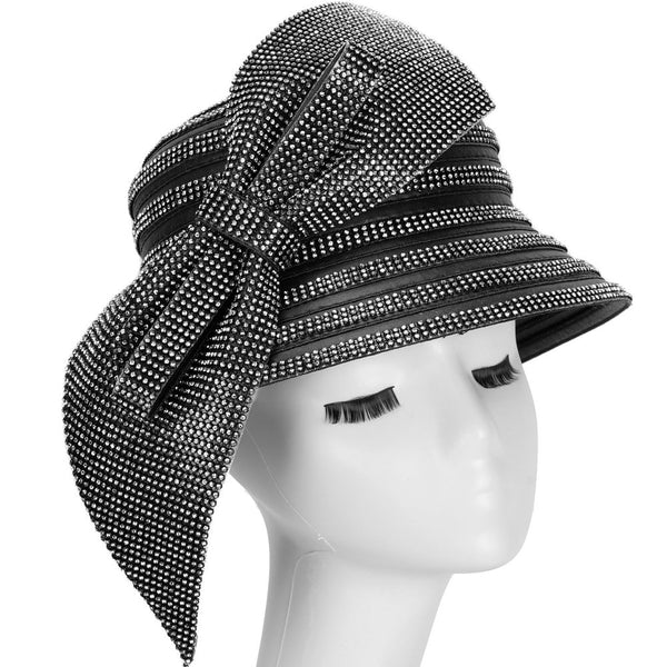 Giovanna Church Hat HM1016-Black - Church Suits For Less