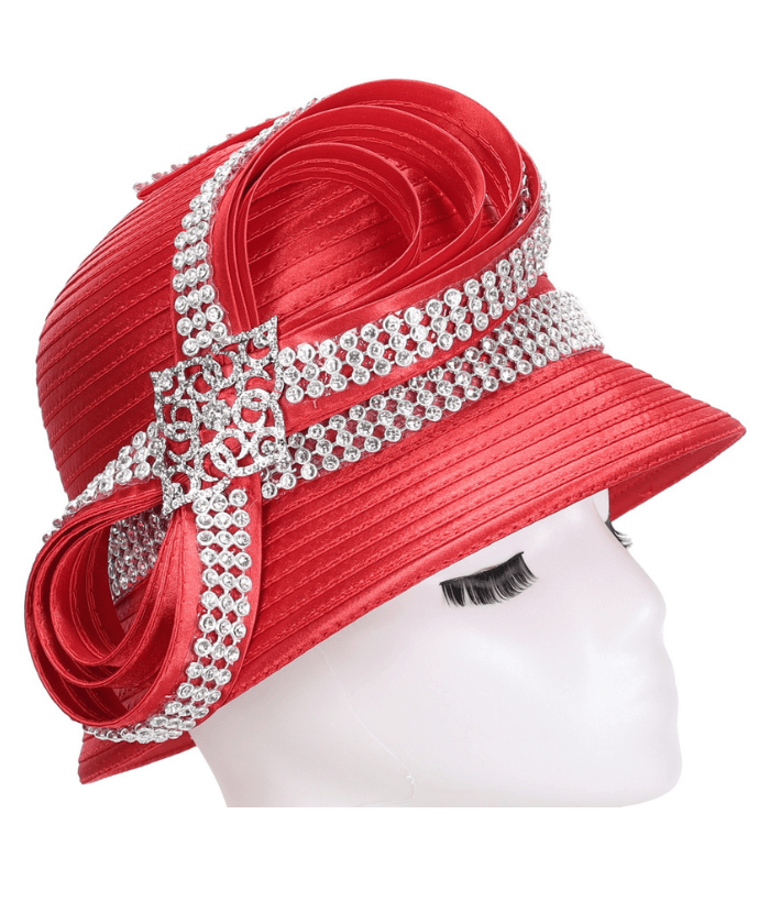 Giovanna Church Hat HR1067-Red