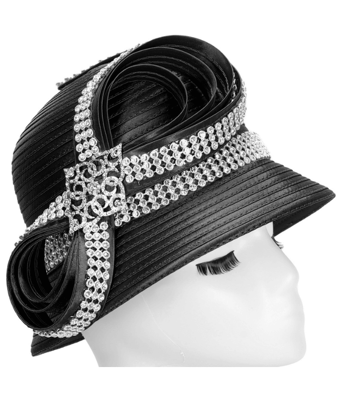 Giovanna Church Hat HR1067-Black