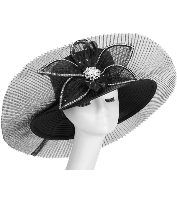 Giovanna Church Hat HR1069-Black - Church Suits For Less