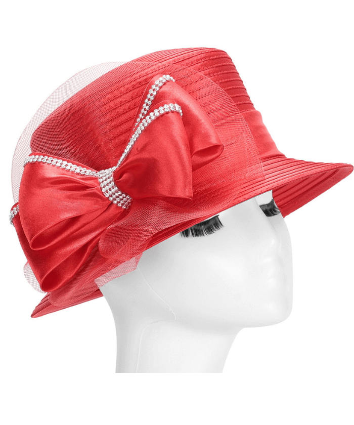 Giovanna Church Hat HR1070-Red - Church Suits For Less